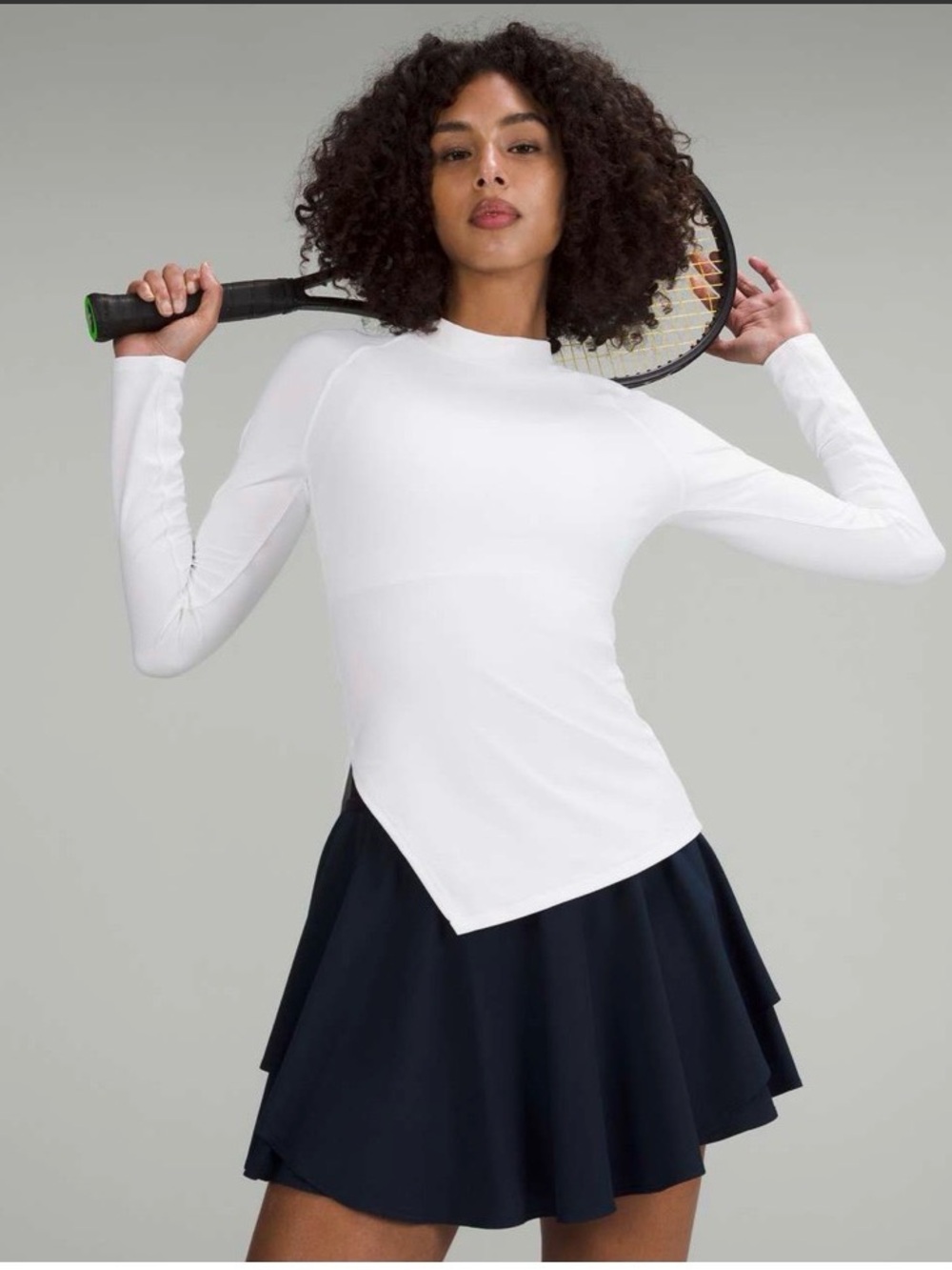 Lululemon Nulux Asymmetrical Tennis Long Sleeve Shirt - size 8